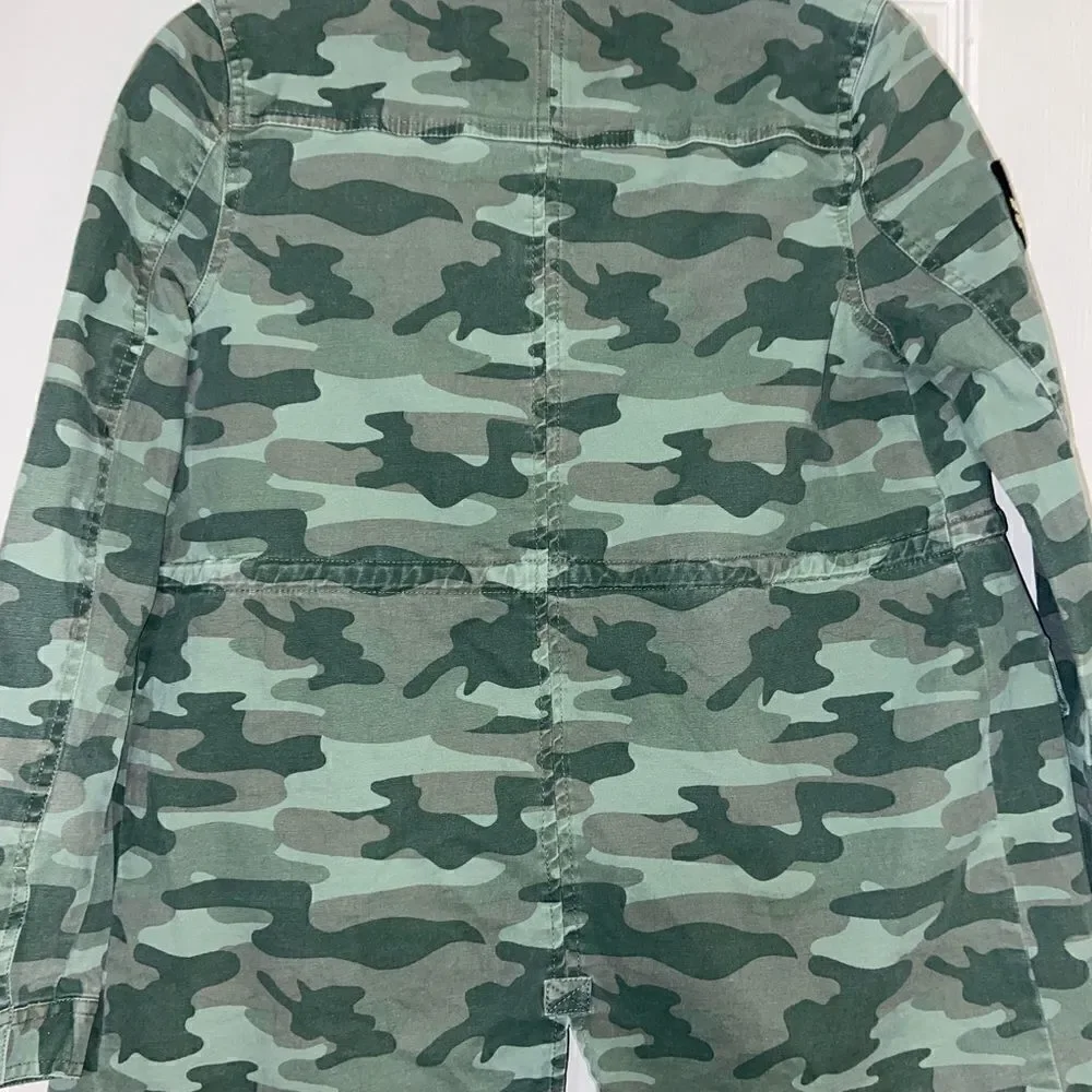 Justice camo multi pocket mid length jacket